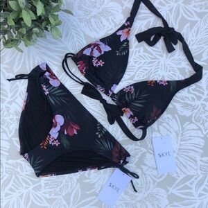 Skye Swimwear | Black Floral Bikini Set